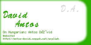 david antos business card